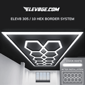 ELEV8 305 - 10 Hex Border System - Hexagonal LED Showroom Lighting