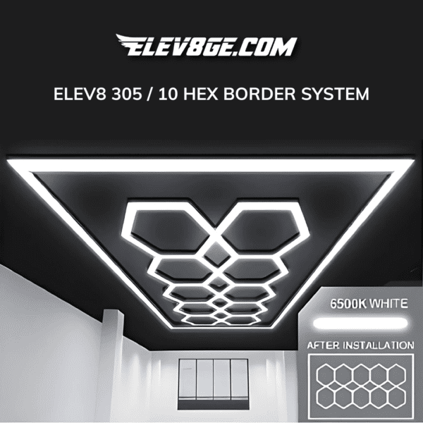 ELEV8 305 - 10 Hex Border System - Hexagonal LED Showroom Lighting