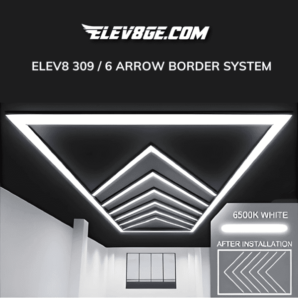 ELEV8 309 – 6 Arrow Border System – LED Showroom Lighting