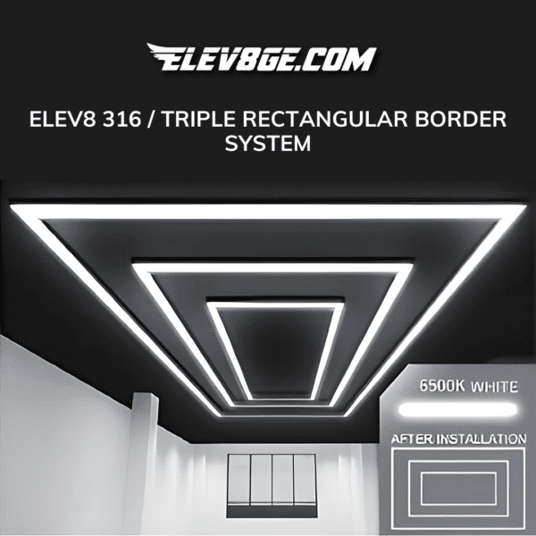 ELEV8 316 – Triple Rectangular Border System – LED Showroom Lighting